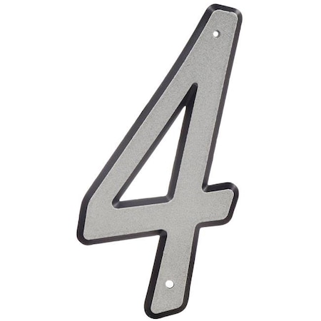 Hillman Hillman Group 841604 4 in. Nail-On Reflective Plastic House Number - 4 -  3 Piece 841604